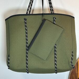 BOLT-BARBELLS-HEART®  |  DESIGNER TOTE BAG  |  PERFORATED  |  + MATCHING BAG